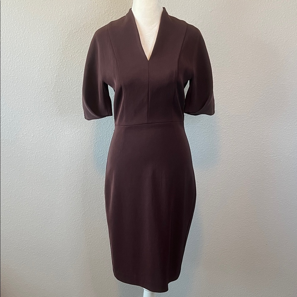 MM Lafleur Ingrid Knee Length Dress Brown/Burgundy Size 0